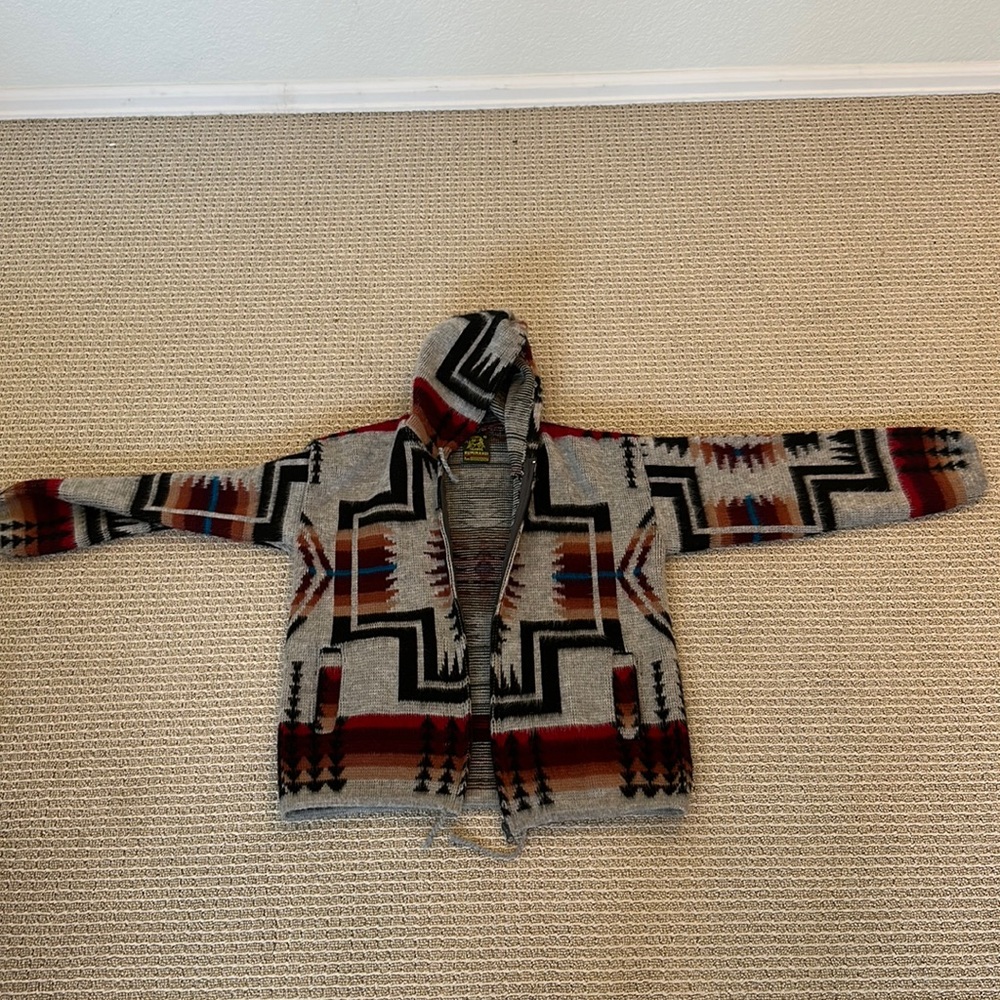 North western style handmade wool jacket from Equador